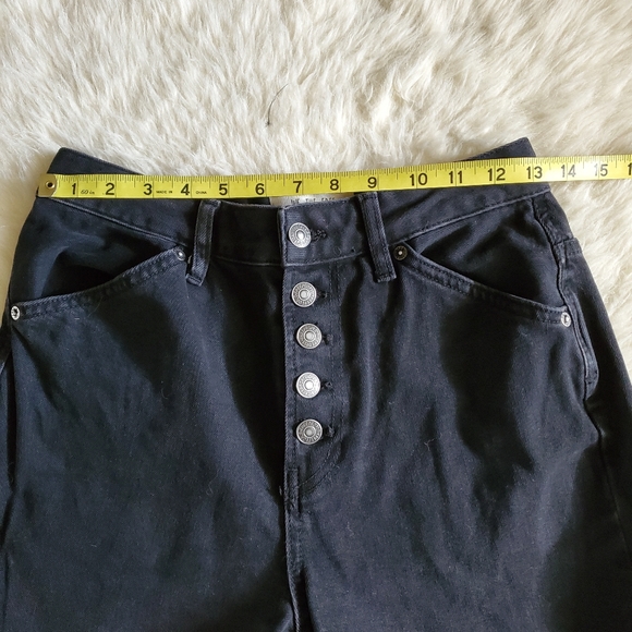 Free People Dylan High Rise Raw Hem Black Crop Jeans Size 28 - Picture 9 of 14